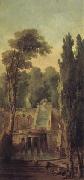 ROBERT, Hubert Landscape with Terrace and Cascade oil painting
